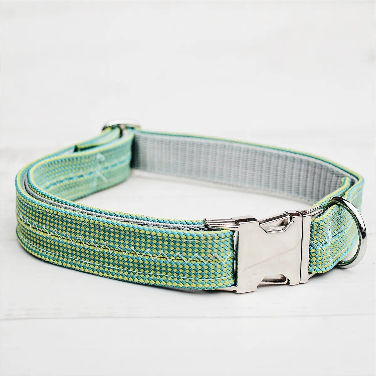 Kletterseil Halsband grün / gelb