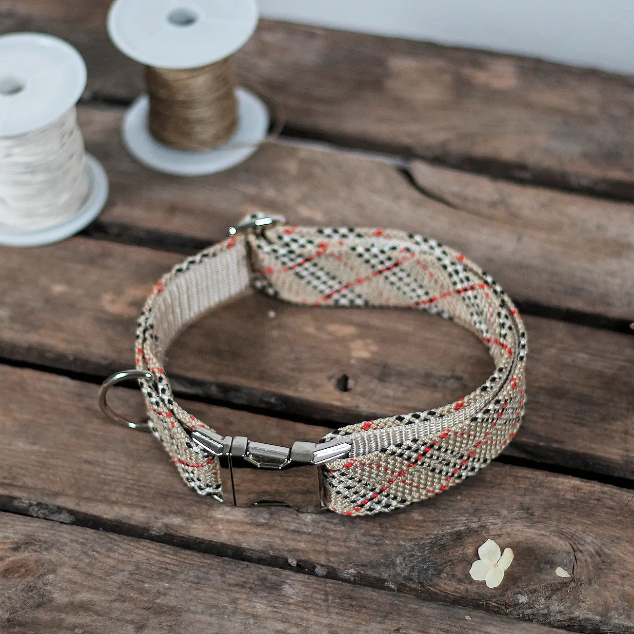 Tau Halsband BRISTOL beige kariert