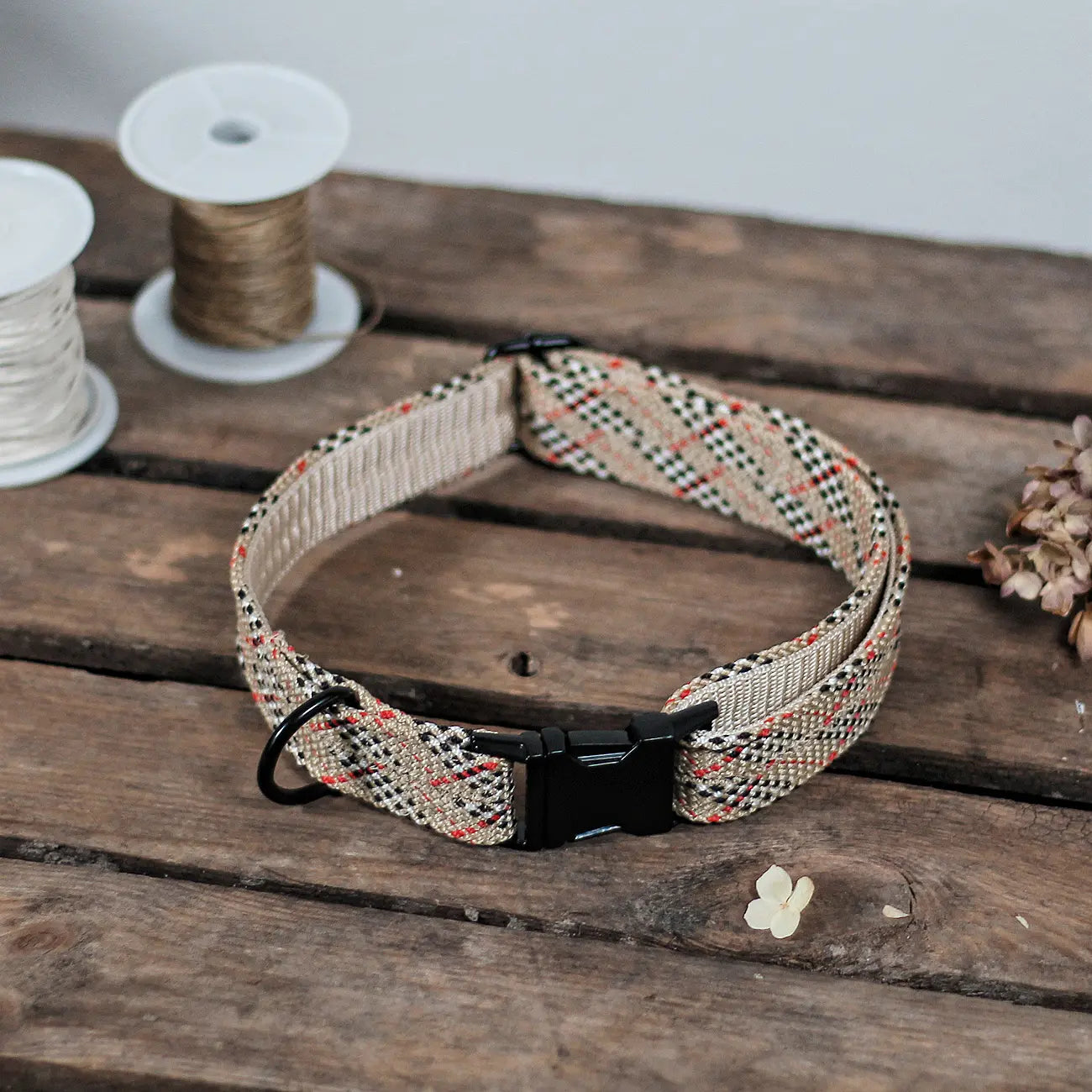 Tau Halsband BRISTOL beige kariert
