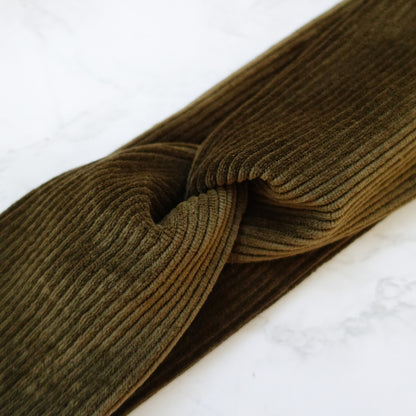 Haarband TWIST | WINTER | Cord olive (light)