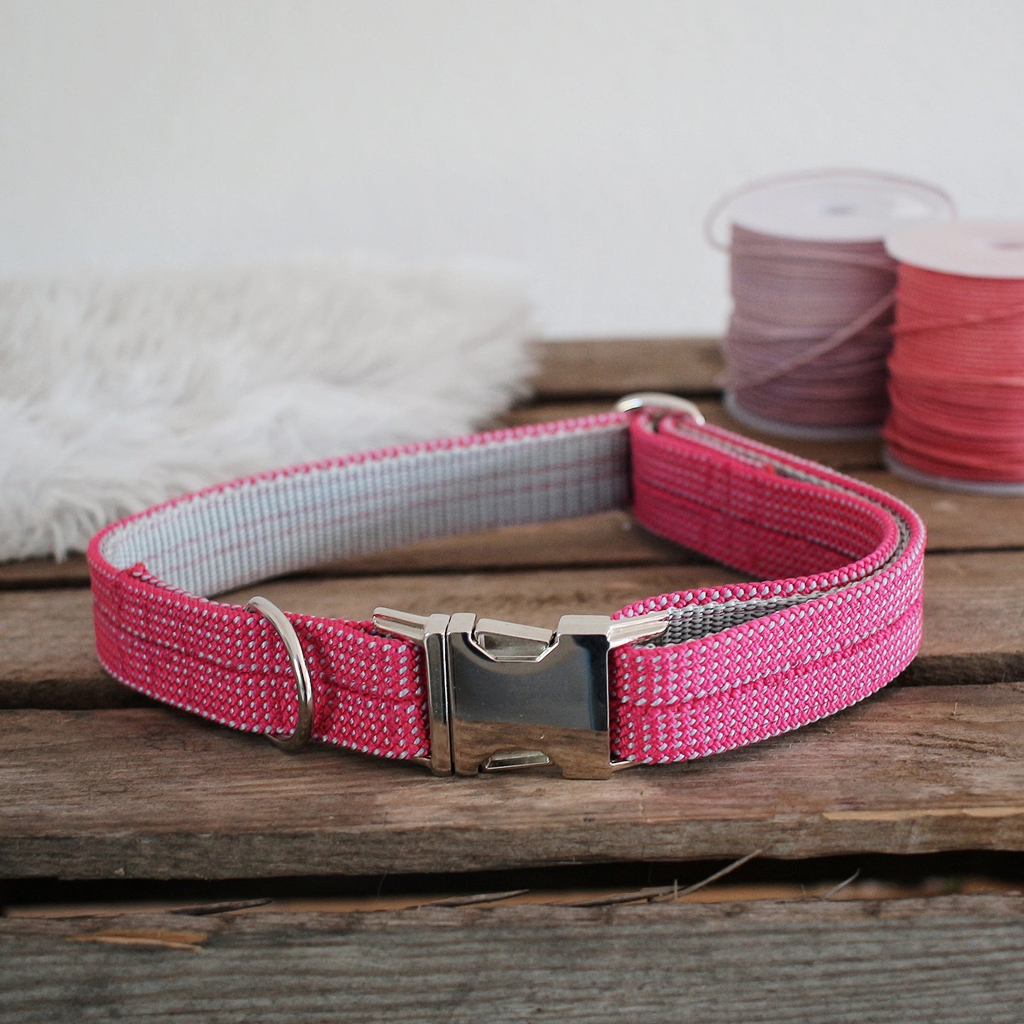 kletterseil halsband rosa pink